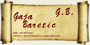Gaja Baretić vizit kartica